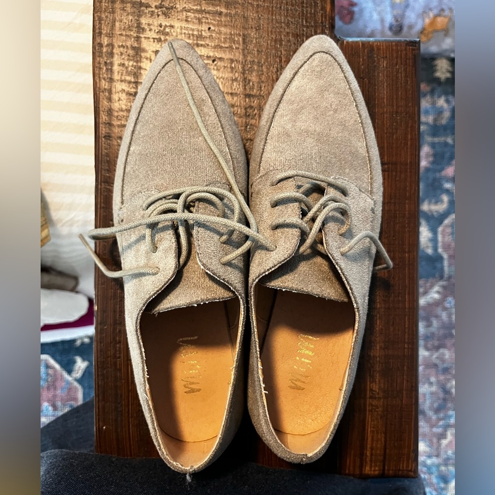 Gray loafers